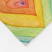 Rainbow Liebe Hört Gemütliches Fleece Keule (Ecke)