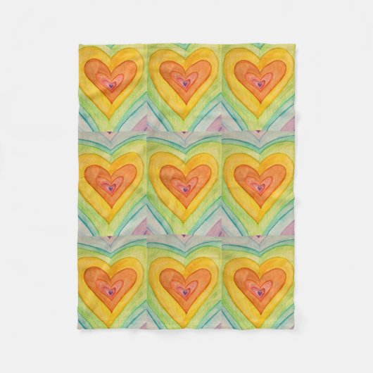Rainbow Liebe Hört Gemütliches Fleece Keule (Vorderseite)