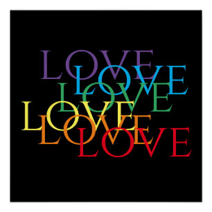 RAINBOW LIEBE II 20x20 Poster