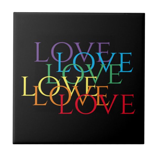 RAINBOW LIEBE II 4.25" Square Keramik Tile Fliese (Vorderseite)
