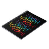 RAINBOW LIEBE II 6.5x8.75 Spiral-Notebook Notizblock (Linke Seite)