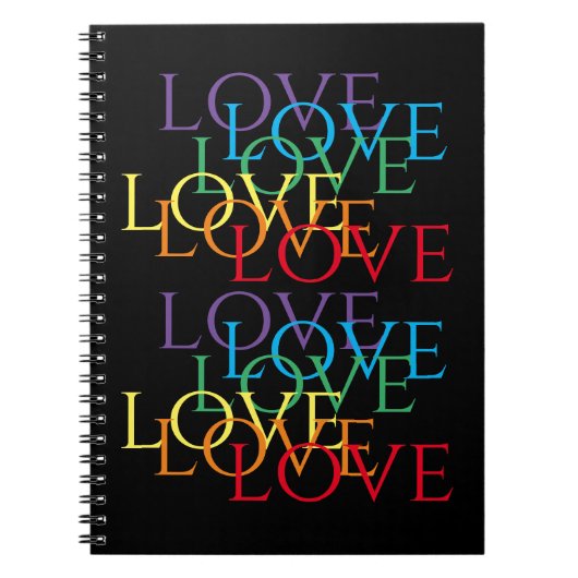 RAINBOW LIEBE II 6.5x8.75 Spiral-Notebook Notizblock (Vorderseite)