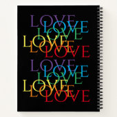 RAINBOW LIEBE II 8.5x11 Spiral-Notebook Notizblock (Rückseite)