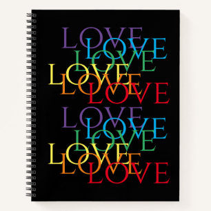 RAINBOW LIEBE II 8.5x11 Spiral-Notebook Notizblock
