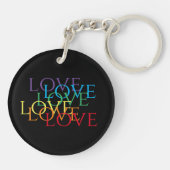 RAINBOW LIEBE II Acrylic Circle Schlüsselanhänger (Rückseite)