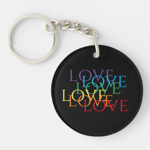 RAINBOW LIEBE II Acrylic Circle Schlüsselanhänger