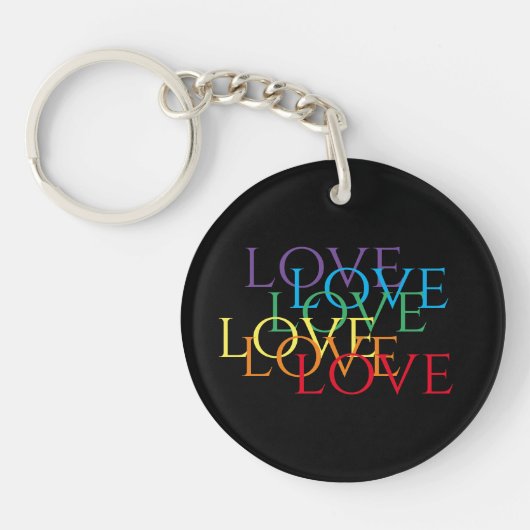 RAINBOW LIEBE II Acrylic Circle Schlüsselanhänger (Vorderseite)