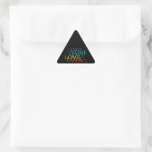 RAINBOW LIEBE II Dreieckskleber Dreieckiger Aufkleber (Tasche)