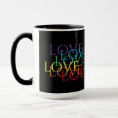 RAINBOW LIEBE II große schwarze Combo-Tasse Tasse (Links)