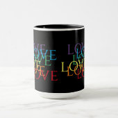 RAINBOW LIEBE II große schwarze Combo-Tasse Tasse (Zentrum)
