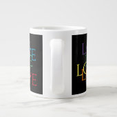 RAINBOW LIEBE II Große weiße Tasse (Rückseite)