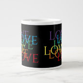 RAINBOW LIEBE II Große weiße Tasse (Vorderseite)