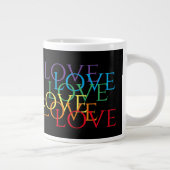 RAINBOW LIEBE II Große weiße Tasse (Rechts)