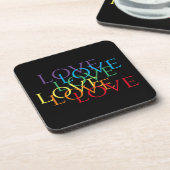 RAINBOW LIEBE II Hartkunststoff-Untersetzer Getränkeuntersetzer (Linke Seite)