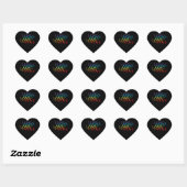 RAINBOW LIEBE II Herz-Aufkleber (Blatt)