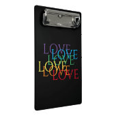 RAINBOW LIEBE II Mini-Zwischenablage Mini Klemmbrett (Schrägansicht)