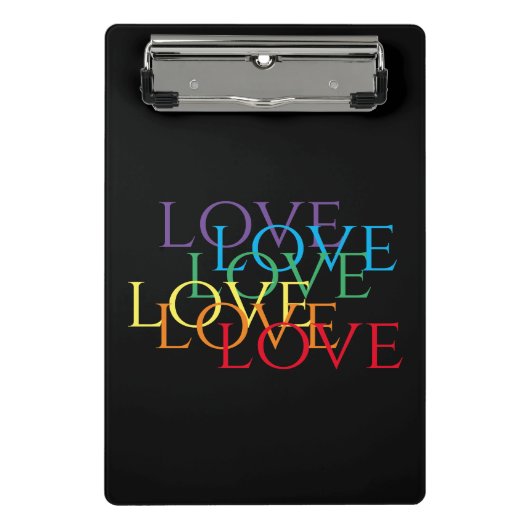 RAINBOW LIEBE II Mini-Zwischenablage Mini Klemmbrett (Vorderseite)