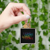 RAINBOW LIEBE II Premium Square Schlüsselanhänger (Hand)