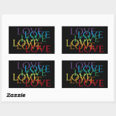 RAINBOW LIEBE II Rectangle Stickers (Blatt)