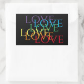 RAINBOW LIEBE II Rectangle Stickers (Tasche)