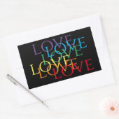 RAINBOW LIEBE II Rectangle Stickers (Umschlag)