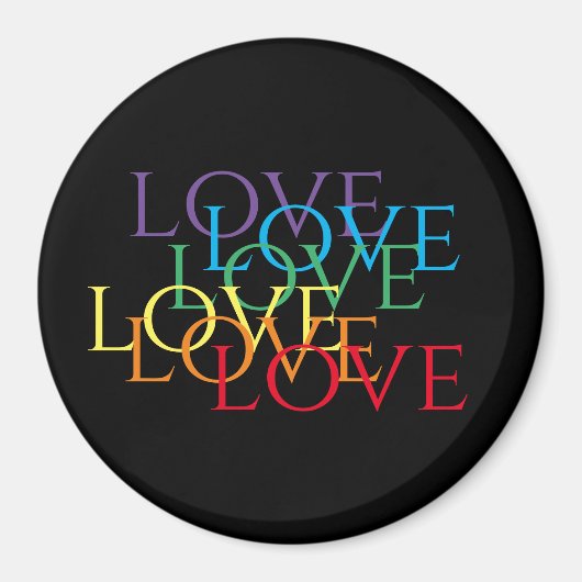 RAINBOW-LIEBE II-Rundmagnet Magnet (Vorne)