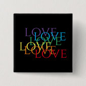 RAINBOW LIEBE II Square Button Button (Vorderseite)