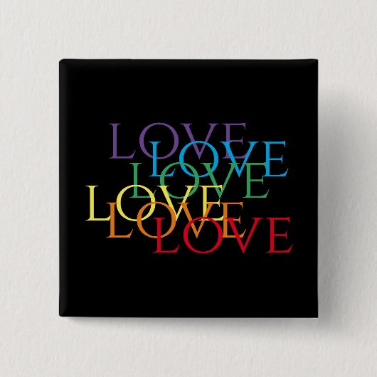 RAINBOW LIEBE II Square Button Button (Vorderseite)