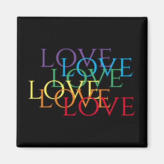 RAINBOW LIEBE II Square Magnet (Vorne)