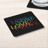 RAINBOW LIEBE II Square Paper Untersetzer (angewinkelt)