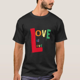 Rainbow-Liebe ist Liebe auf Schwarz T-Shirt