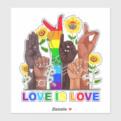 Rainbow-Liebe ist Liebe Aufkleber (Blatt)