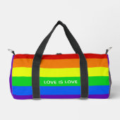 Rainbow Liebe ist Liebe Gay Pride Duffle Bag (Vorderseite)