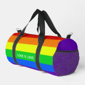 Rainbow Liebe ist Liebe Gay Pride Duffle Bag (Rechte Ecke)