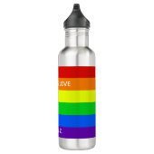 Rainbow Liebe ist Liebe Gay Pride LGBTQ Beautiful Edelstahlflasche (Rechts)