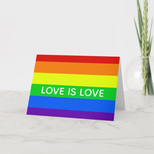 Rainbow Liebe ist Liebe Gay Pride LGBTQ Beautiful Karte (Vorderseite)