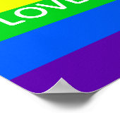 Rainbow Liebe ist Liebe Gay Pride LGBTQ Beautiful Poster (Ecke)