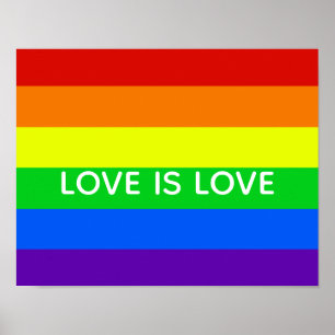 Rainbow Liebe ist Liebe Gay Pride LGBTQ Beautiful Poster