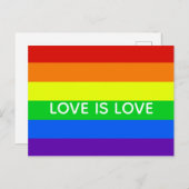 Rainbow Liebe ist Liebe Gay Pride LGBTQ Beautiful Postkarte (Vorne/Hinten)