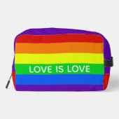 Rainbow Liebe ist Liebe Gay Pride Waschbeutel (Rückseite)