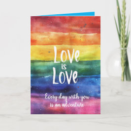 Rainbow Liebe ist Liebe LGBTQ Valentinkarte Karte
