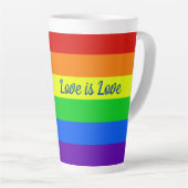 Rainbow-Liebe ist Liebe Milchtasse (Rechte Ecke)