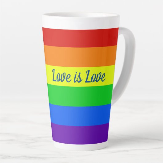 Rainbow-Liebe ist Liebe Milchtasse (Rechte Ecke)