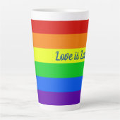 Rainbow-Liebe ist Liebe Milchtasse (Vorderseite)
