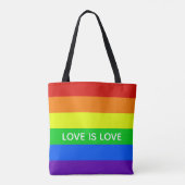 Rainbow-Liebe ist Liebe Tasche (Rückseite)