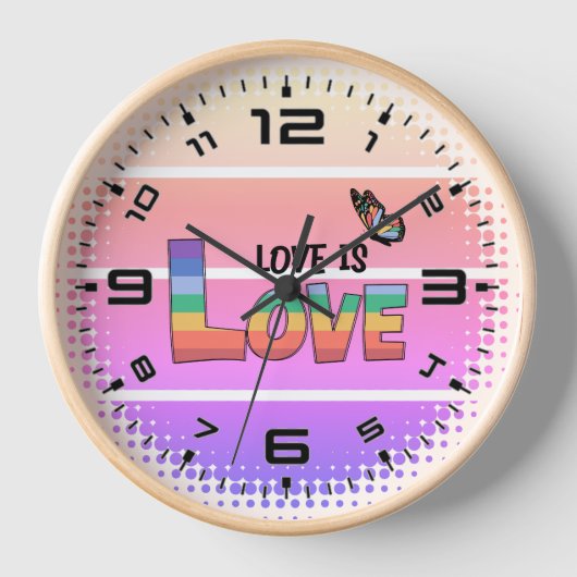 Rainbow-Liebe ist Liebe Uhr (Vorderseite)