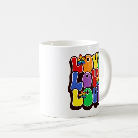 Rainbow-Liebe Kaffeetasse (VorderseiteRechts)
