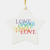 RAINBOW LIEBE Keramik Startort Ornament (Hinten)