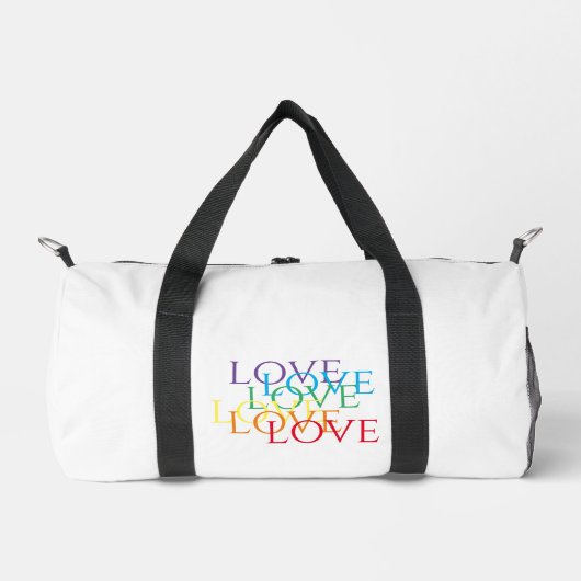 RAINBOW LIEBE Kleine Duffel Tasche (Vorderseite)