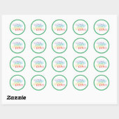 RAINBOW-LIEBE Kleine runde Sticker / Grün (Blatt)